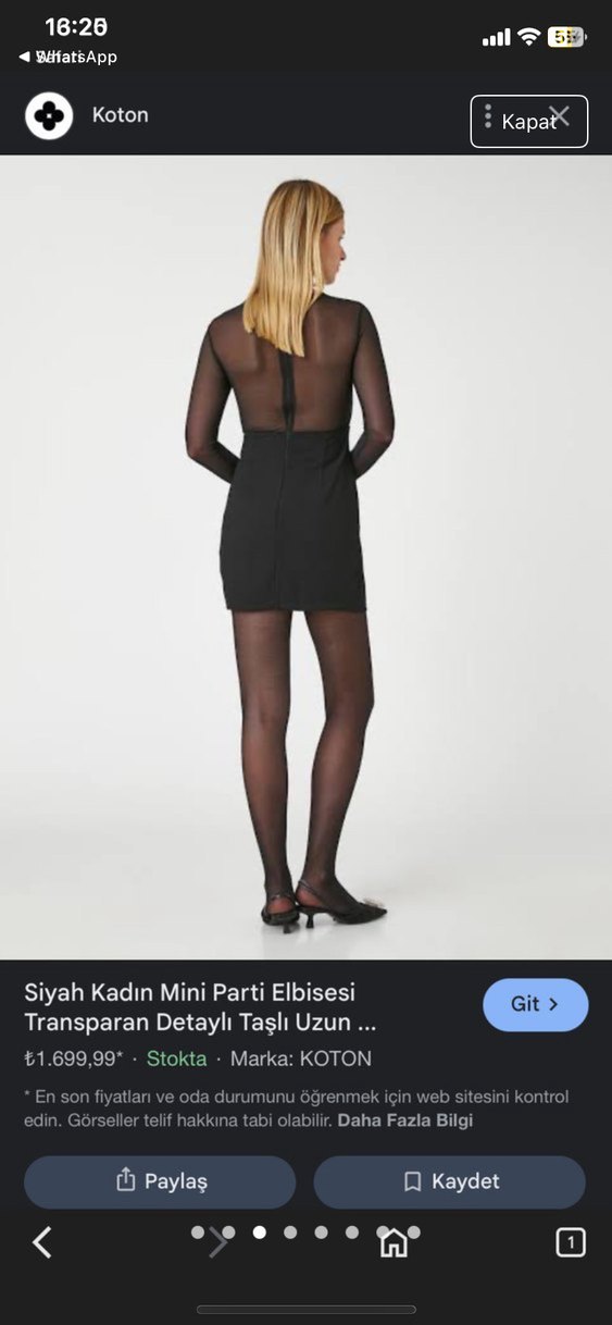 Taş Detaylı Siyah Transparan Midi Elbise - Görsel 2