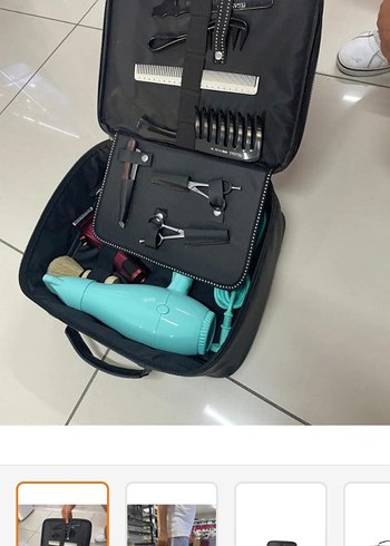 Siyah Deri Fermuarlı Makyaj Çantası - Görsel 2