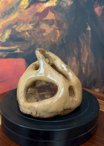 Camel Renkli Soyut Figürin mumluk - Görsel 4