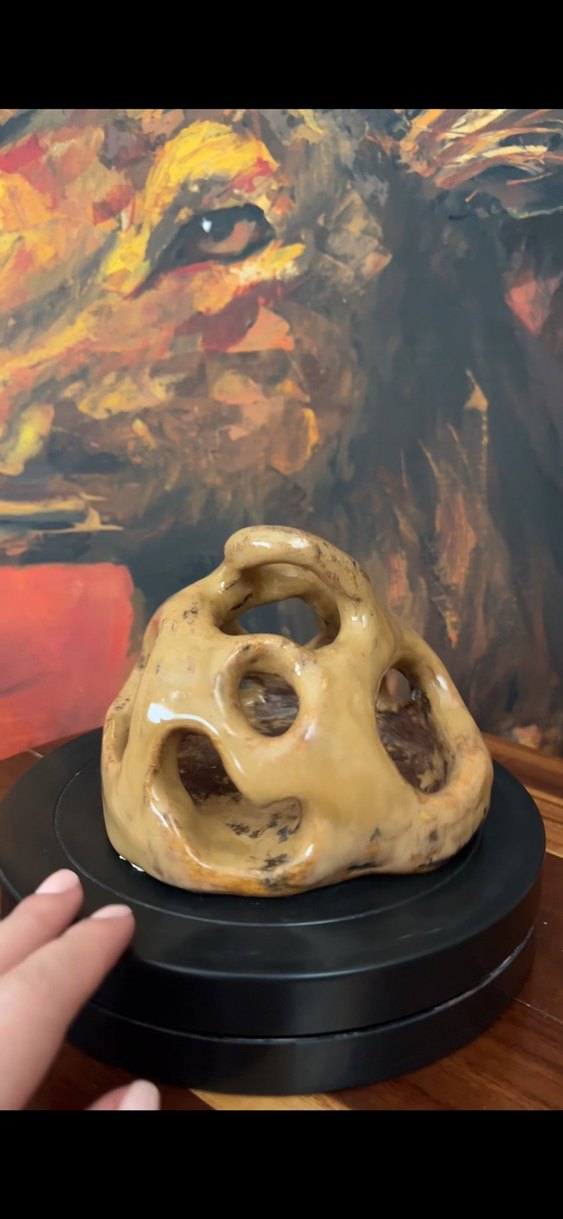 Camel Renkli Soyut Figürin mumluk - Görsel 3