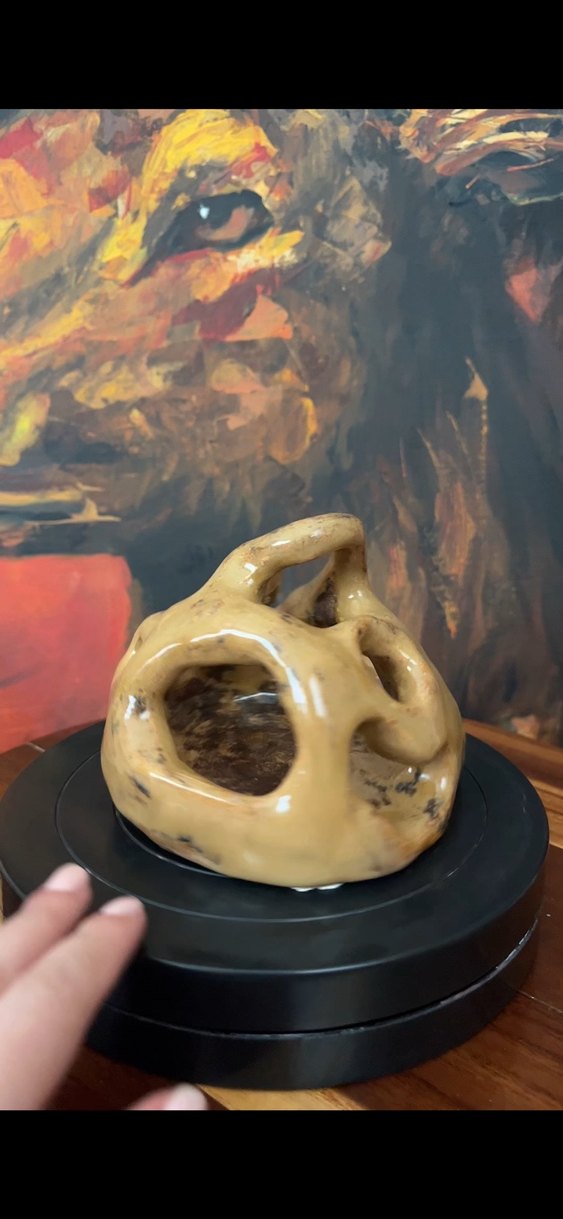 Camel Renkli Soyut Figürin mumluk - Görsel 2