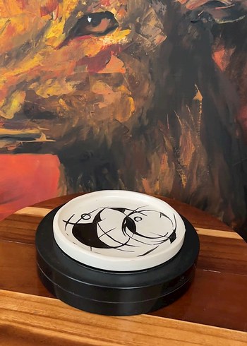 Baskılı Beyaz Tabak - Counterculture - Görsel 3