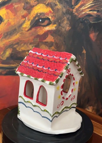 Renkli Seramik Ev Figürü - Görsel 3