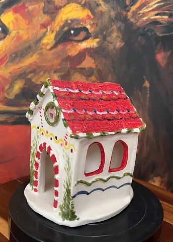 Renkli Seramik Ev Figürü - Görsel 2