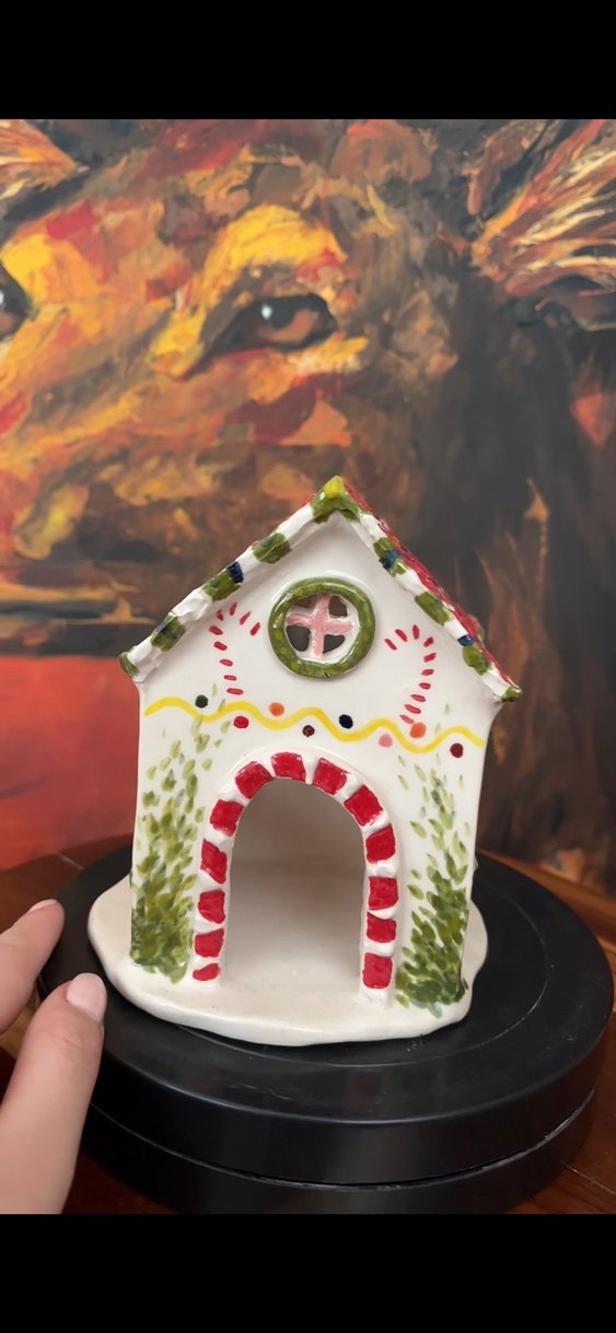 Renkli Seramik Ev Figürü - Görsel 5