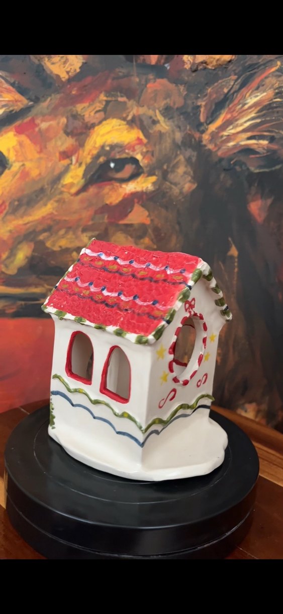 Renkli Seramik Ev Figürü - Görsel 3