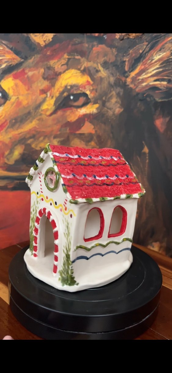 Renkli Seramik Ev Figürü - Görsel 2