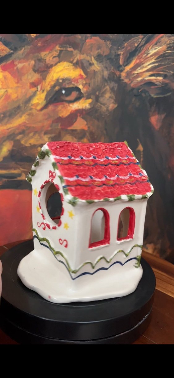 Renkli Seramik Ev Figürü - Görsel 4