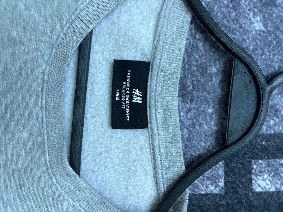 H&M Gri Melanj Bisiklet Yaka Sweatshirt — görsel 3/3