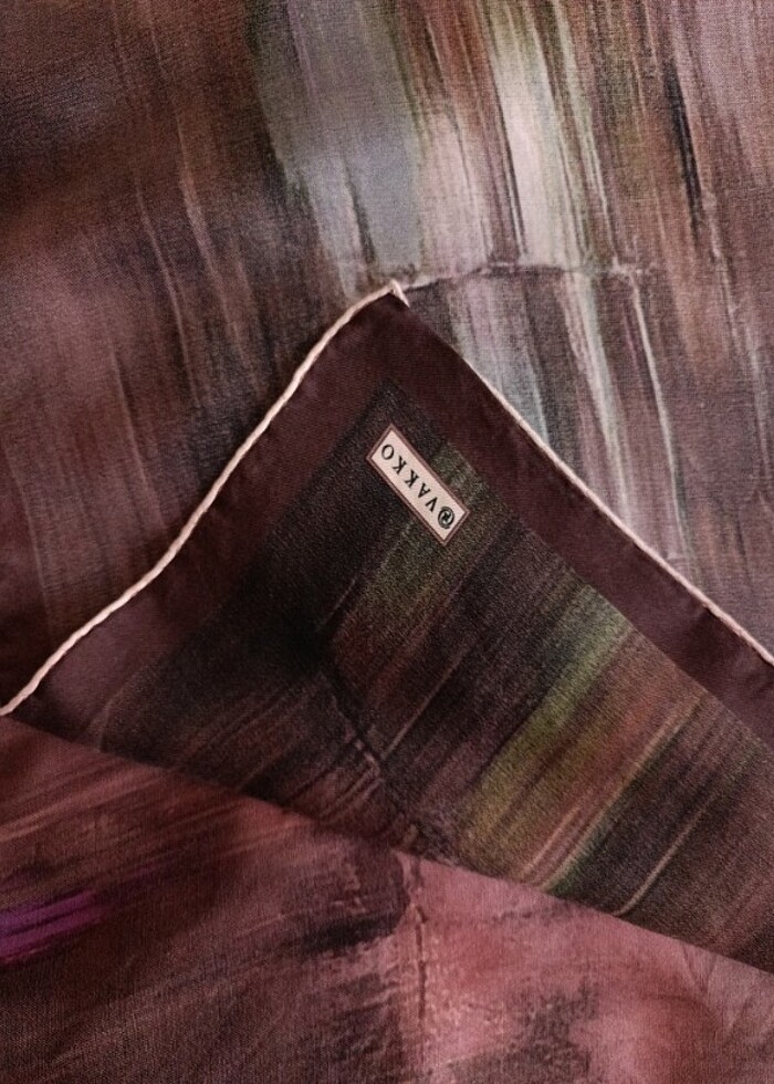 Orijinal Vakko İpek Eşarp  - Görsel 5