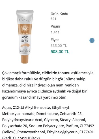 Ersağ  BB Krem 50 ml - Görsel 3