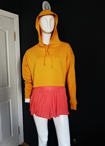 H&m m beden kapşonlu sweatshirt 