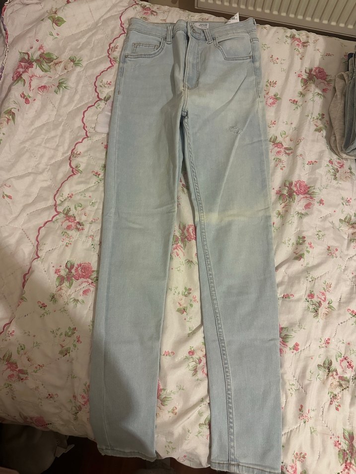 Bershka Açık Mavi Super High Skinny Jean — görsel 3/4
