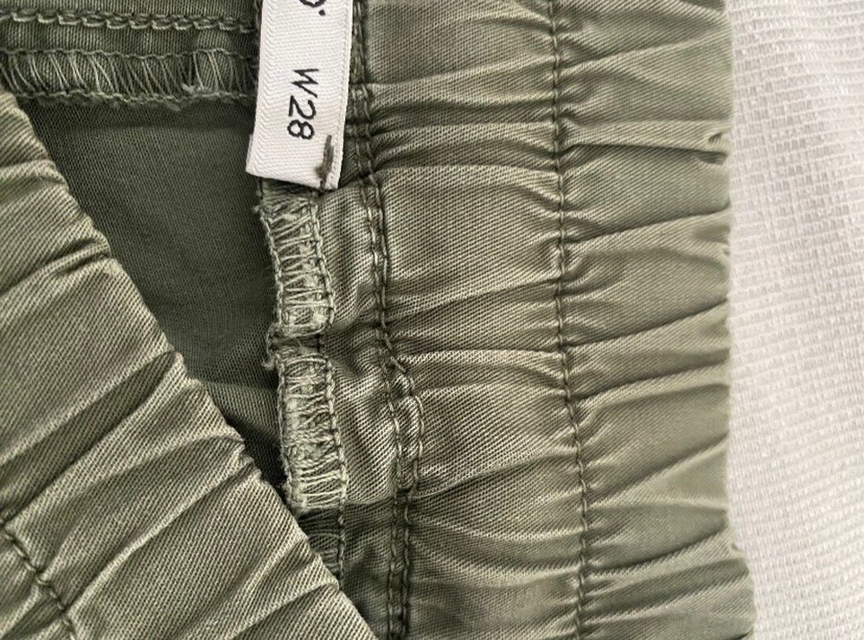 Kadın Haki Keten Kemerli Bol Kesim Pantolon - Görsel 4