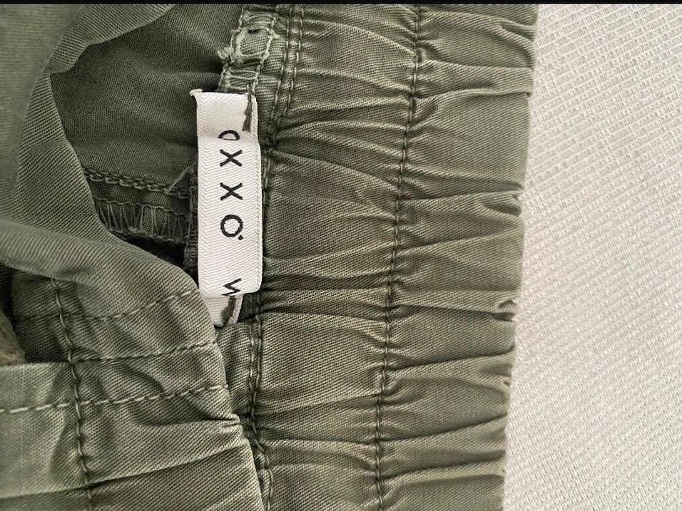 Kadın Haki Keten Kemerli Bol Kesim Pantolon - Görsel 3