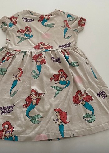 Kız Çocuk Denizkızı Baskılı Elbise - Görsel 2