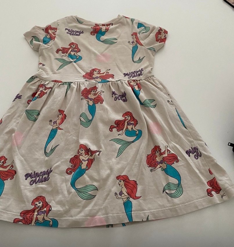 Kız Çocuk Denizkızı Baskılı Elbise - Görsel 2