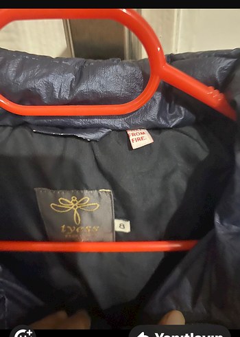 Kız Çocuk Lacivert Midi Kaban, Düğmeli, Sokak Stili - Görsel 6