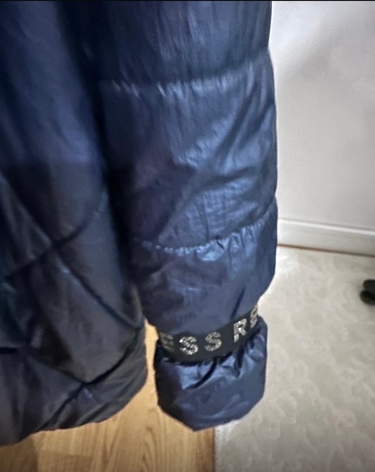 Kız Çocuk Lacivert Midi Kaban, Düğmeli, Sokak Stili - Görsel 4