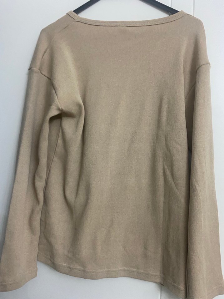 Bej Kadın Uzun Kollu pijama takımı - Görsel 2