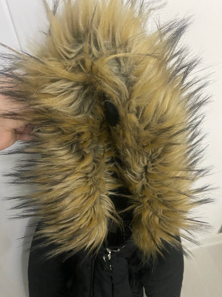 Siyah Kürklü Midi Kadın Mont - Görsel 4