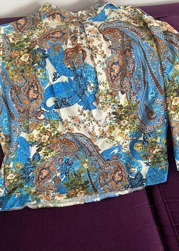 Setre Bohem Paisley Desenli Uzun Kollu Bluz
