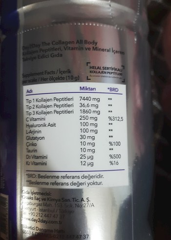 Day2Day Collagen All Body Toz Takviye - Görsel 2