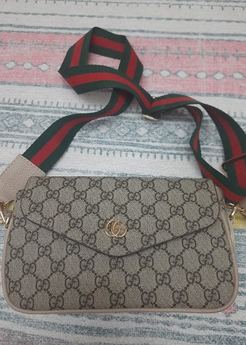 Gri Baskılı Kadın Omuz Çantası - Görsel 2