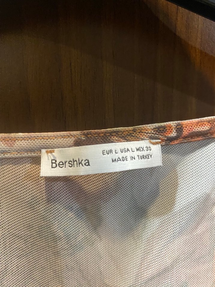 Drapeli Desenli Straplez Mini Bluz - Görsel 2