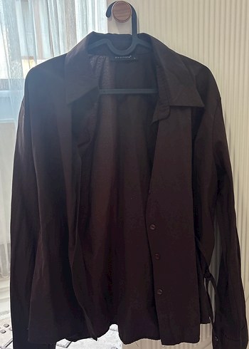 Kadın Kahverengi Gömlek - Görsel 2