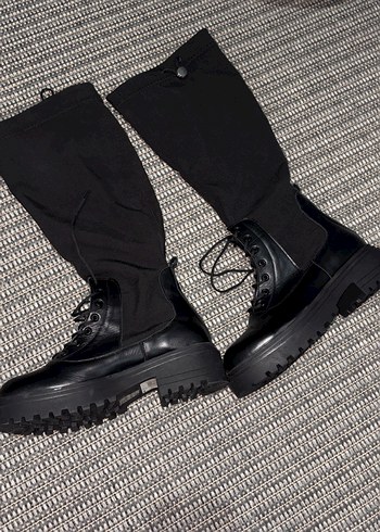 Siyah Kadın Düz Çizme - Görsel 3