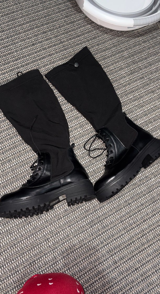 Siyah Kadın Düz Çizme - Görsel 3