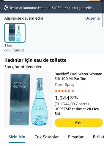 Davidoff Cool Water Kadın Parfümü - Görsel 3