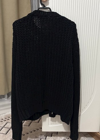 Siyah Örgü Kadın Hırka - Görsel 3