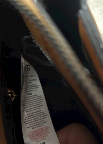 Kahverengi Baskılı Deri Kadın Çanta - Görsel 8