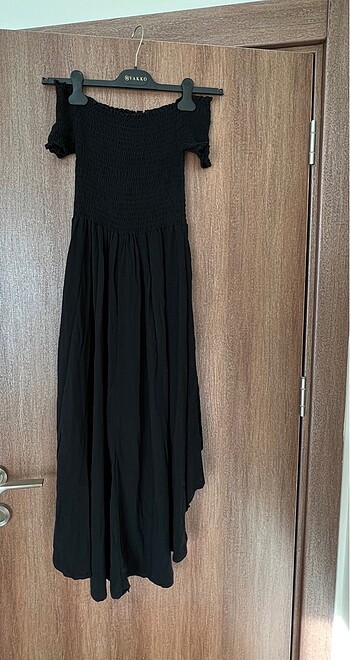 s Beden Uzun siyah elbise
