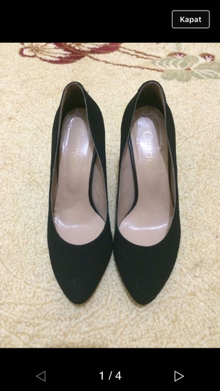 Siyah suet stiletto
