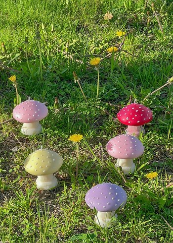 Pastel Renkli Dekoratif Mantar Mum - Görsel 3