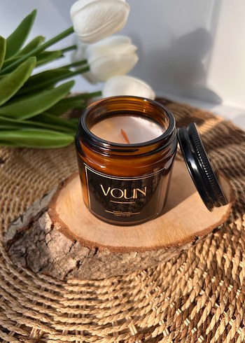 Amber Kavanoz Soya Wax Mum - Ahşap Fitil 100cc - Görsel 3