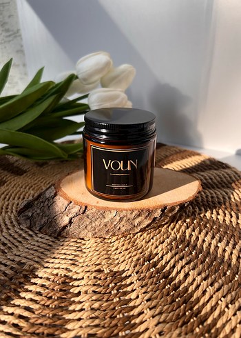 Amber Kavanoz Soya Wax Mum - Ahşap Fitil 100cc - Görsel 2