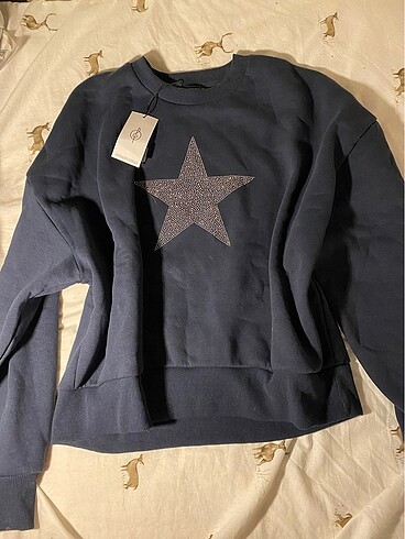 s Beden lacivert Renk Stradivarius Yıldız Sweatshirt