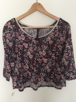 Stradivarius cicek desenli bluz