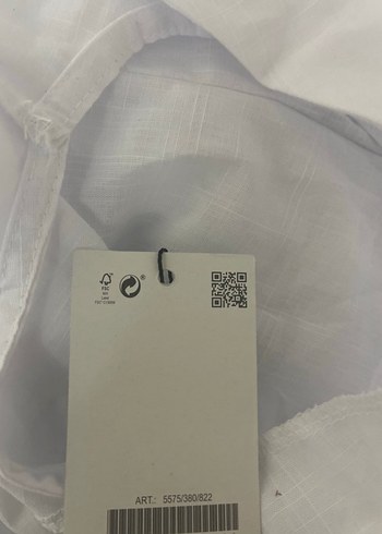Zara Düğmeli Beyaz Keten takim