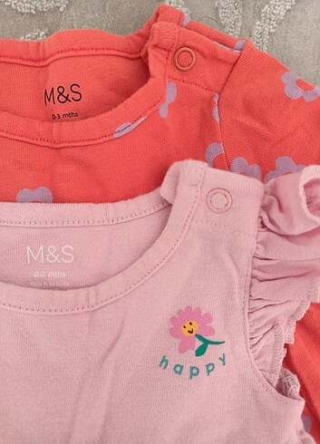 3 Ay Beden çeşitli Renk M&S 2li elbise