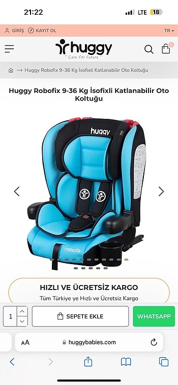 Huggy robofix oto koltuğu 9-36 kg