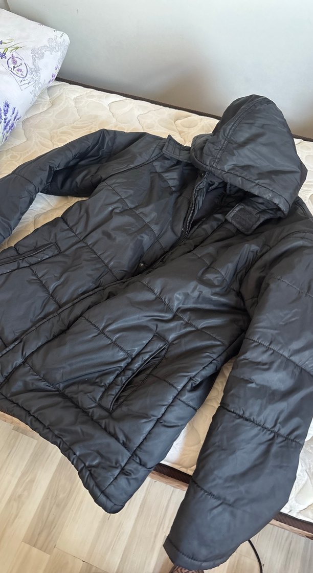 Siyah erkek Mont - Görsel 5