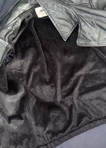 Siyah Deri Biker Ceket, Tokalı, İnce Kesim - Görsel 6