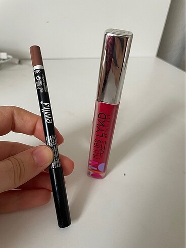 Dudak seti ruj ve dudak kalemi#avon#parlatıcı#gloss#mac#nyx#flor