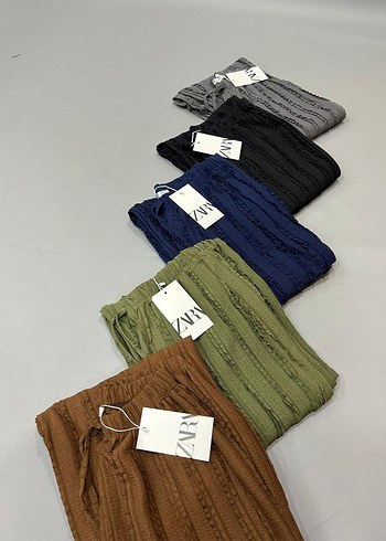 Kadın Çok Renkli Nakışlı Keten Pantolon