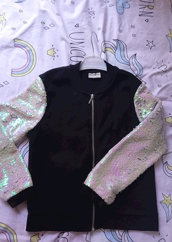 Payetli Siyah ceket 9/10 yaş LC Waikiki - Görsel 2